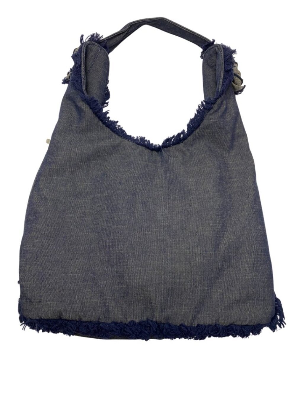 Cortile Denim Hobo Bag w/ Floral Appliqué - Picture 2 of 9
